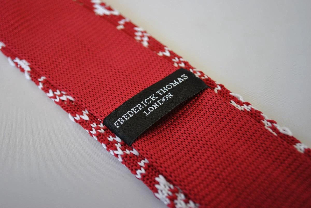 christmas range - red jumper knitted christmas tie by Frederick Thomas Handmade Mens Ties