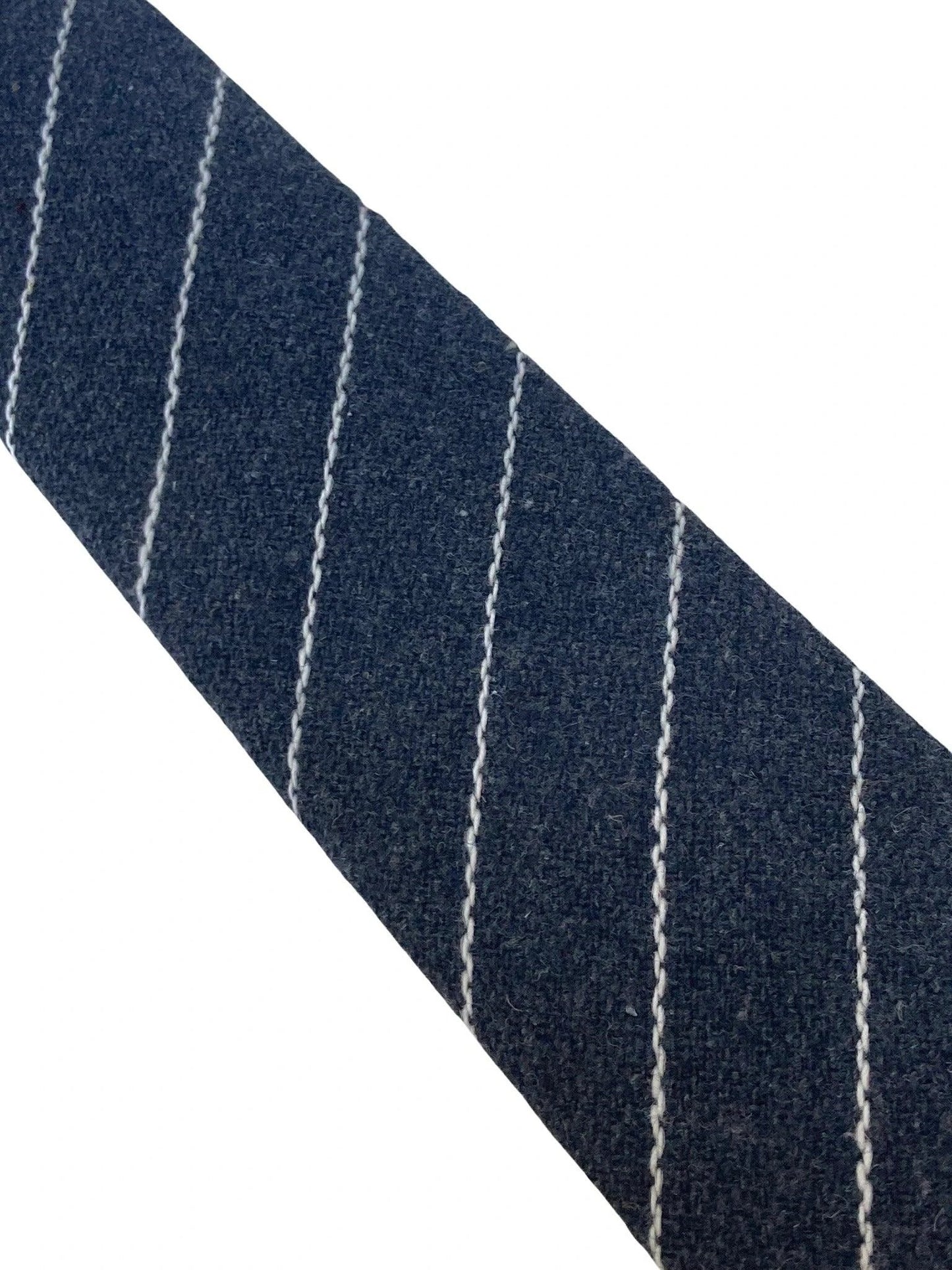 Grey And White Striped Tie - Handmade For The Luxury Professional Man Elevating Everyday Office Wear With Confidence