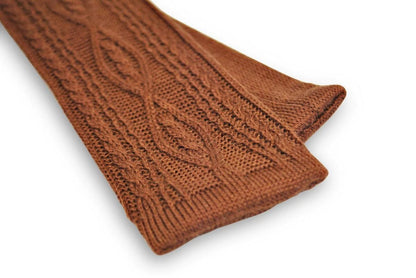 brown cable knit skinny tie by Frederick Thomas Handmade Mens Ties