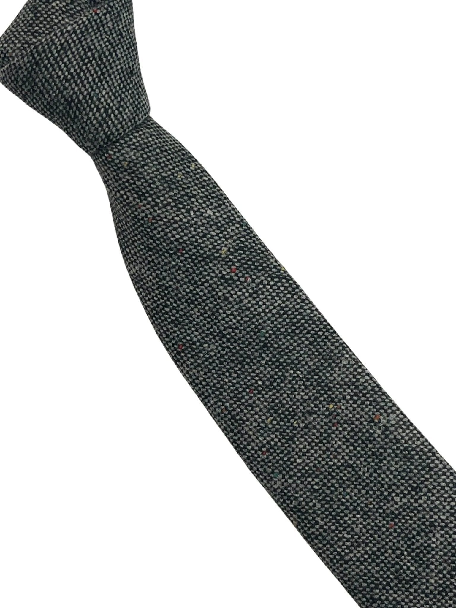 dark grey speckled tie by Frederick Thomas Handmade Mens Ties