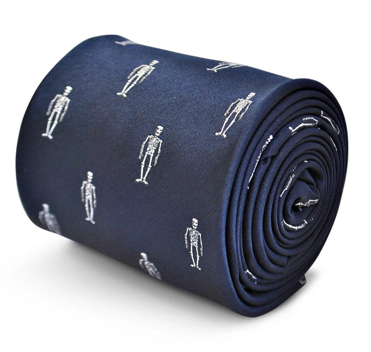 Frederick Thomas Halloween Skeleton Pattern Mens Tie by Frederick Thomas Handmade Mens Ties