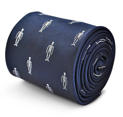 Frederick Thomas Halloween Skeleton Pattern Mens Tie by Frederick Thomas Handmade Mens Ties