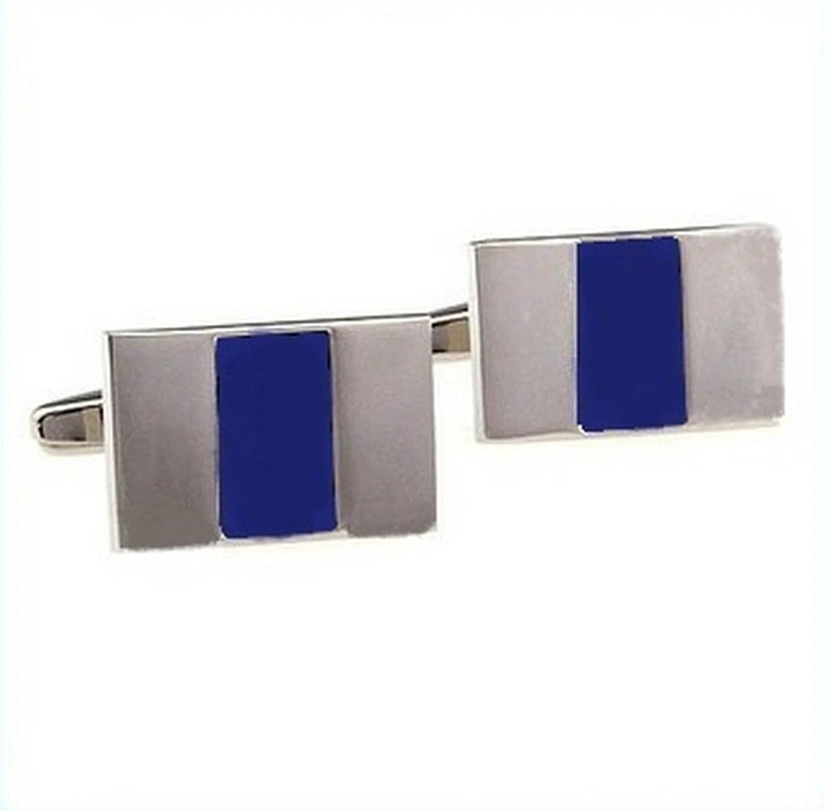 silver and blue cufflinks by Frederick Thomas Handmade Mens Ties