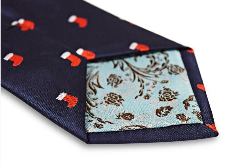 Christmas Stocking Tie - Handcrafted By Frederick Thomas With A Subtle Floral Rear Lining by Frederick Thomas Handmade Mens Ties