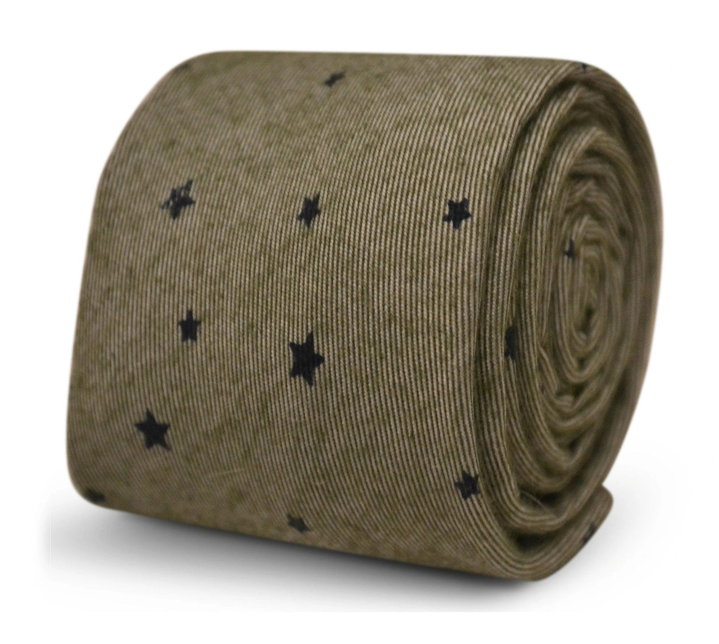 light grey green with star design cotton tie by Frederick Thomas Handmade Mens Ties