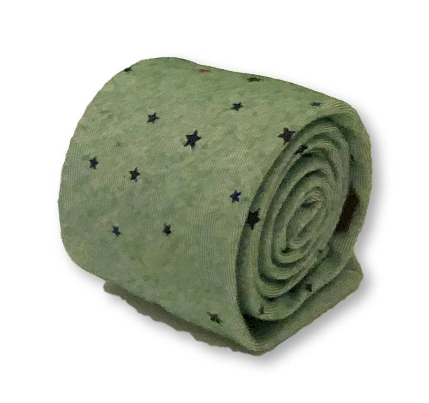 Frederick Thomas Light Forest Sage Green Cotton Tie Handmade Star Design For The Luxury Professional by Frederick Thomas Handmade Mens Ties