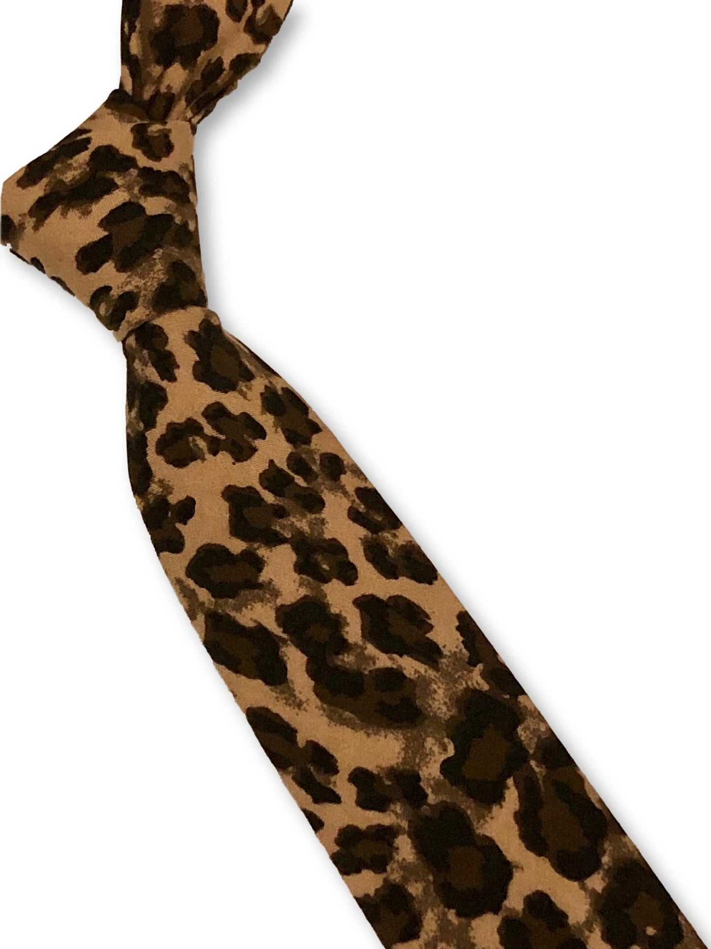 leopard print design cotton tie by Frederick Thomas Handmade Mens Ties