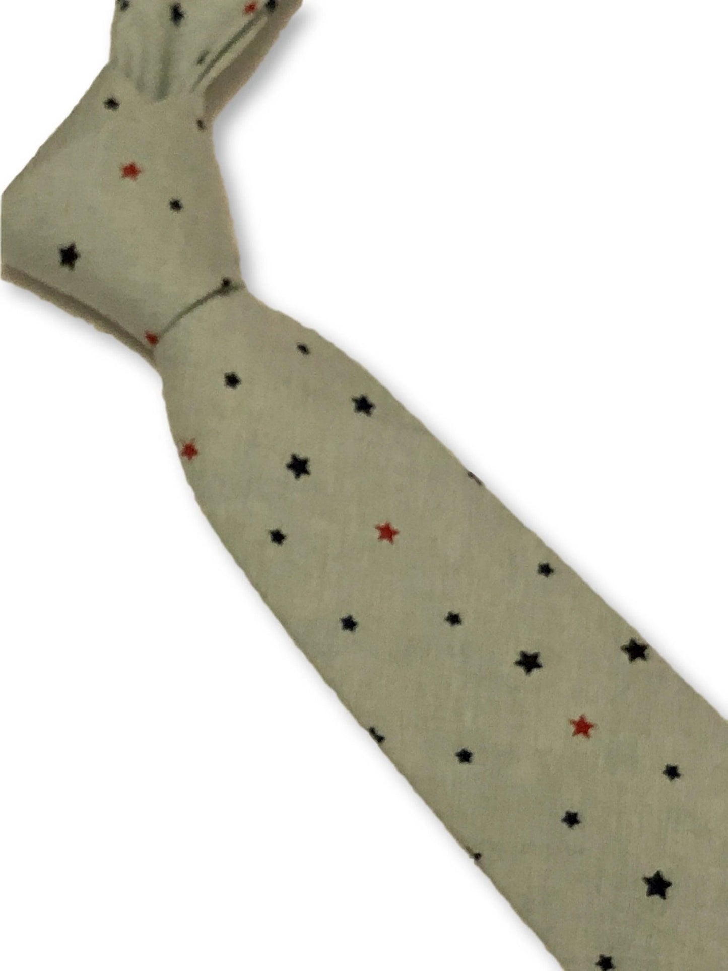 light mint sage green with star design cotton tie by Frederick Thomas Handmade Mens Ties