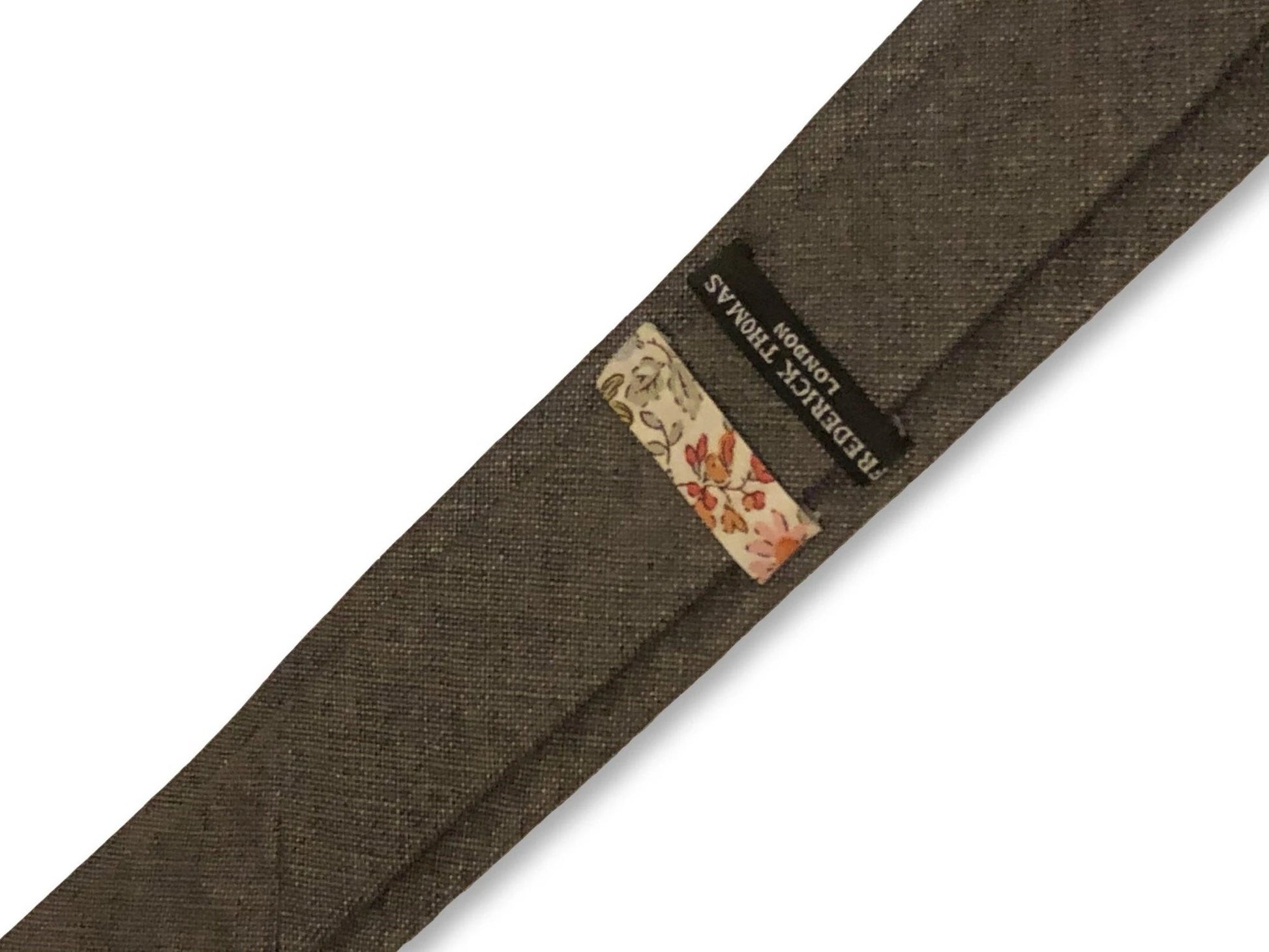 medium grey linen tie by Frederick Thomas Handmade Mens Ties