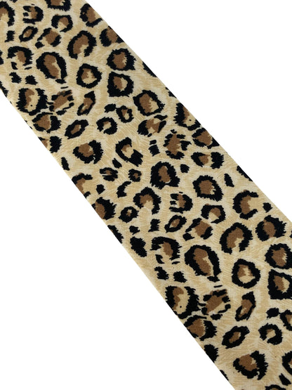 cream and beige leopard print cotton design tie by Frederick Thomas Handmade Mens Ties