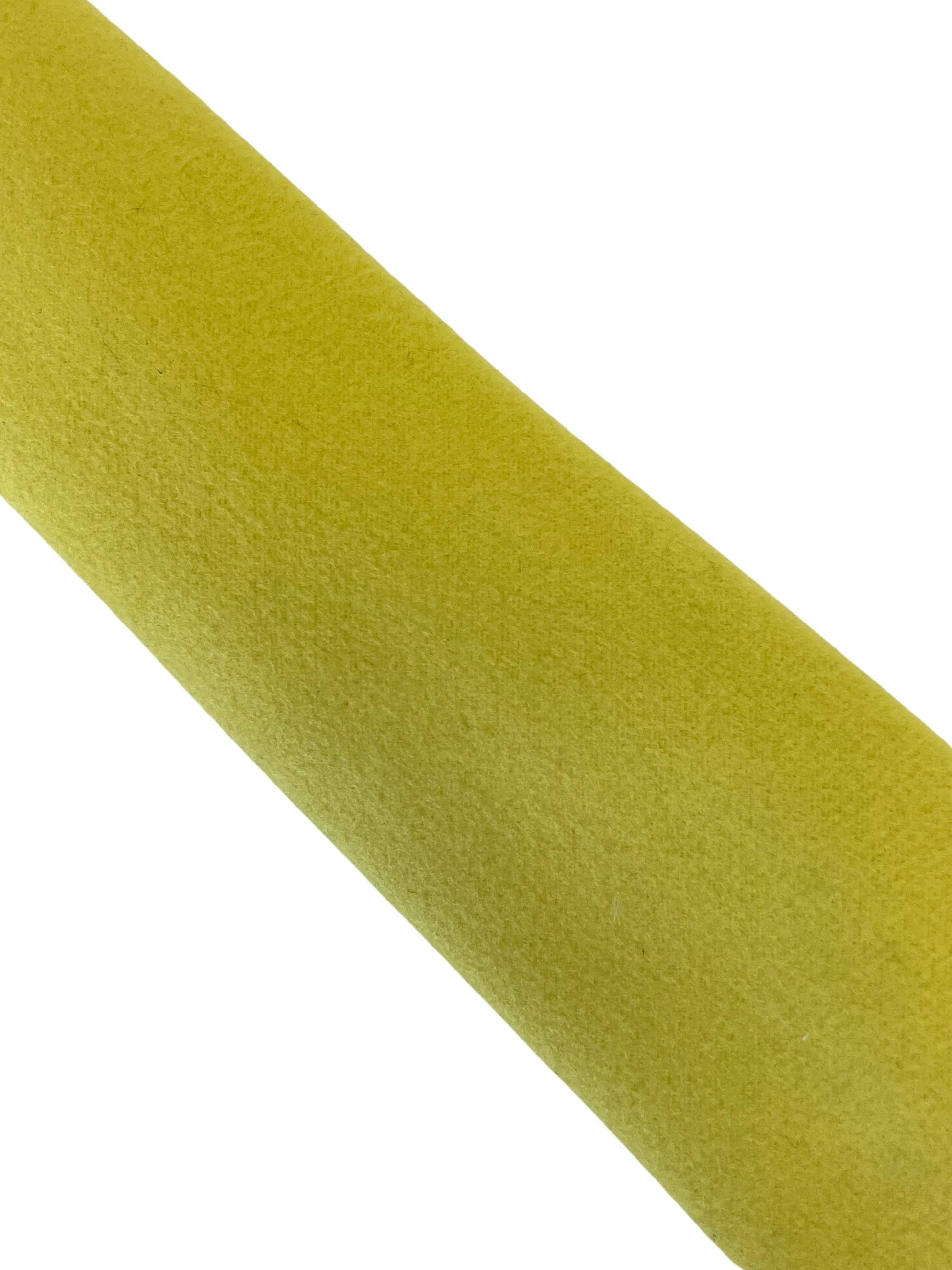 bright mustard sunshine yellow wool slim tie by Frederick Thomas Handmade Mens Ties