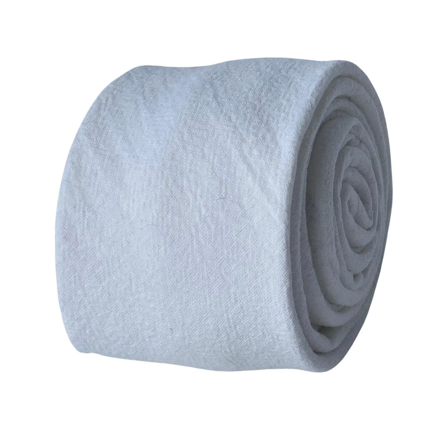 ivory cream luxury cotton mens classic width tie by Frederick Thomas Handmade Mens Ties