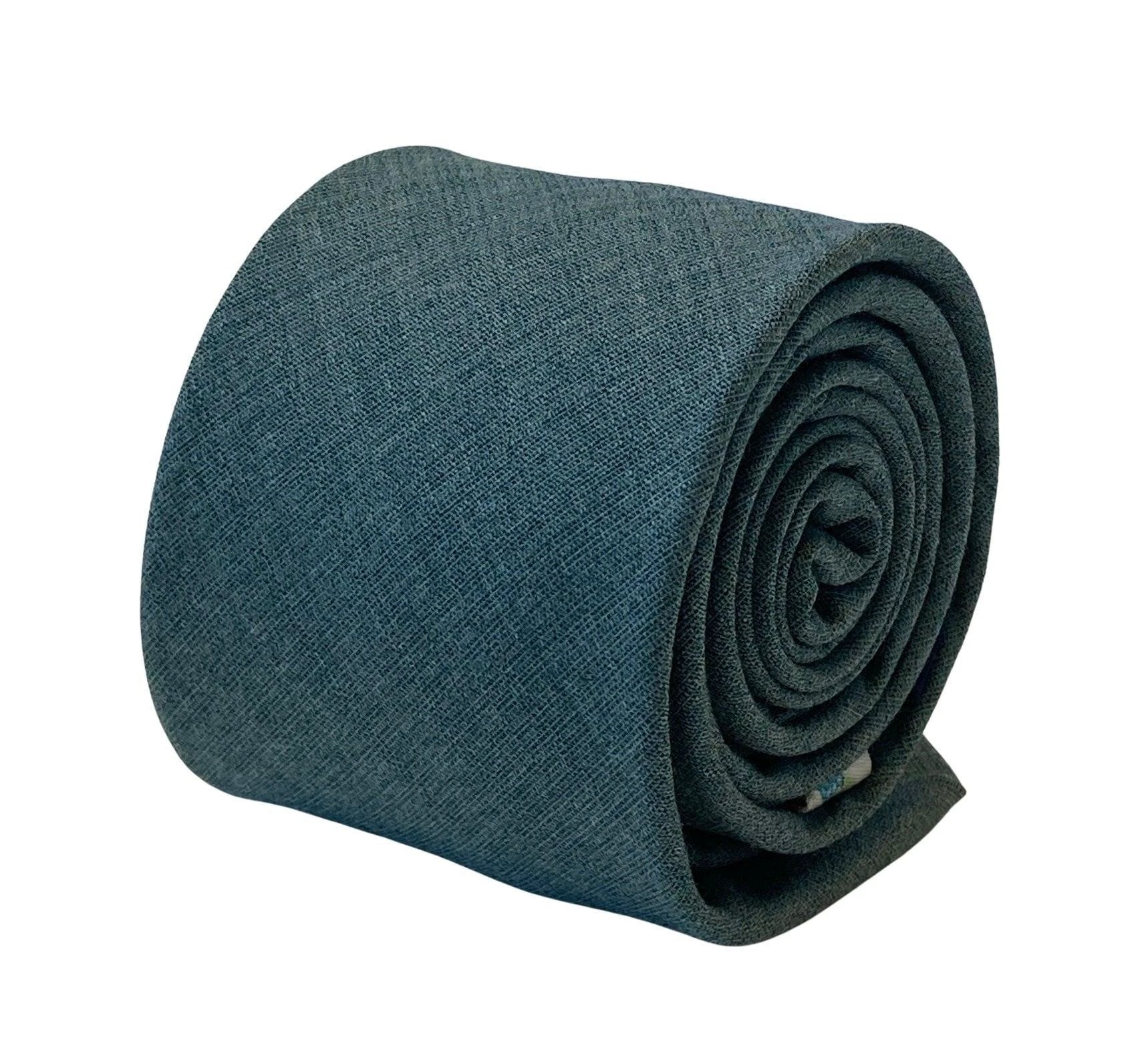 dark sea green turquoise 100% cotton mens tie by Frederick Thomas Handmade Mens Ties