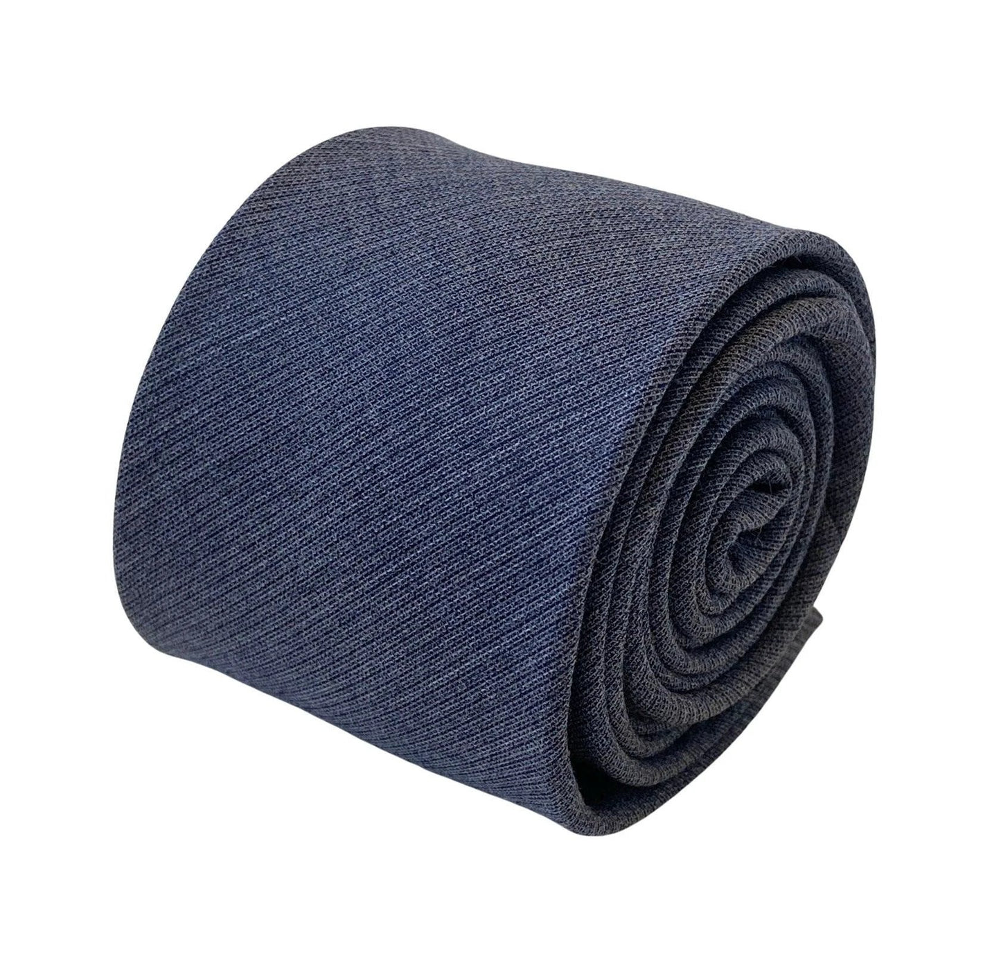midnight blue grey plain cotton mens tie by Frederick Thomas Handmade Mens Ties