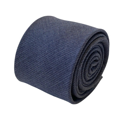 midnight blue grey plain cotton mens tie by Frederick Thomas Handmade Mens Ties