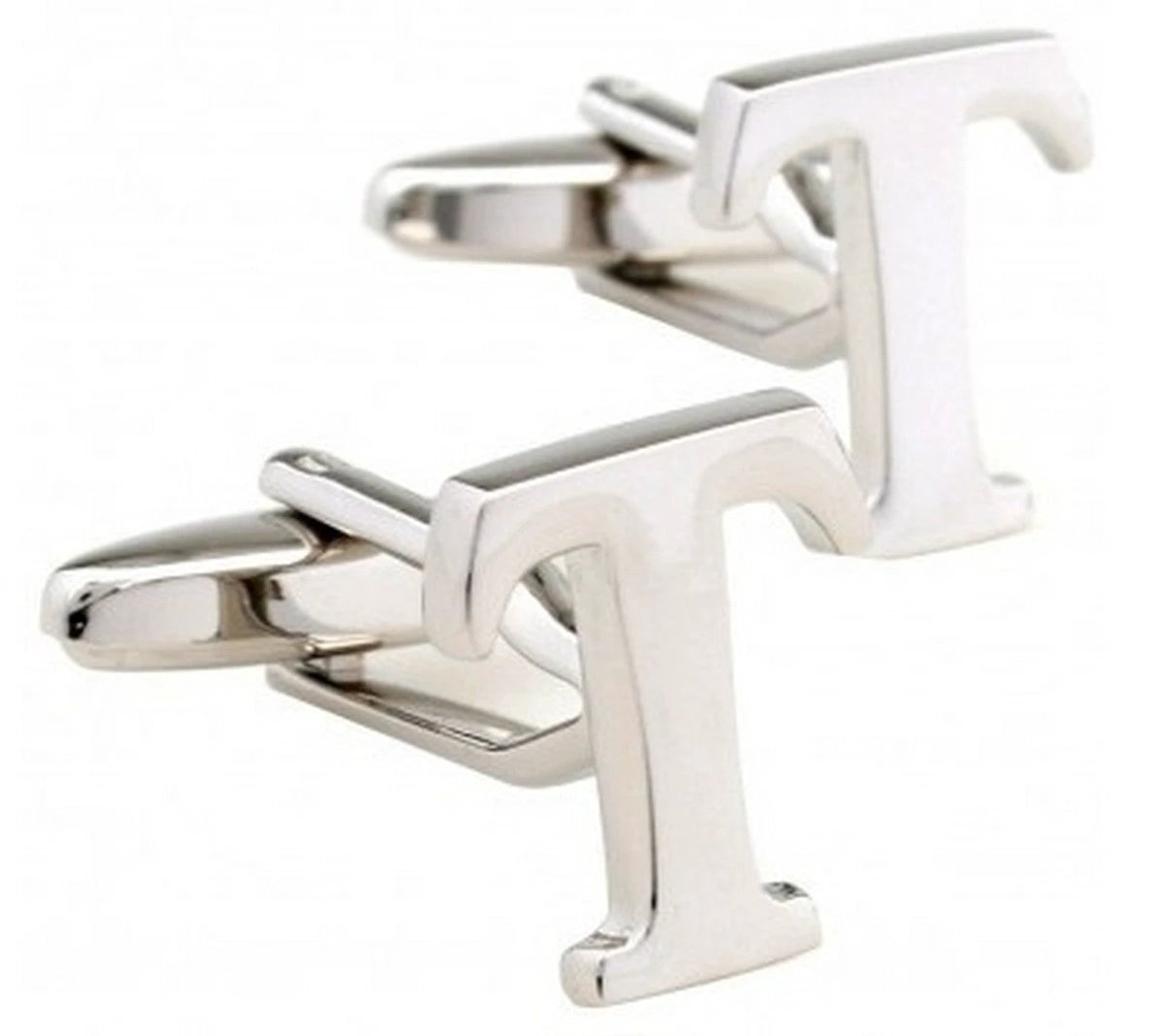 letter T design cufflinks by Frederick Thomas Handmade Mens Ties