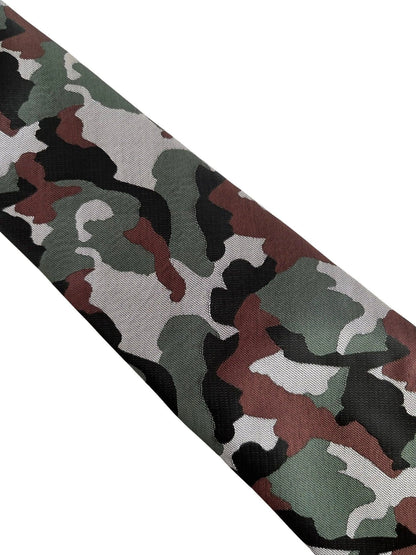 Frederick Thomas Army Camouflage Forest Green And Brown Handmade Tie - Luxury Craftsmanship Meets Bold Camouflage by Frederick Thomas Handmade Mens Ties