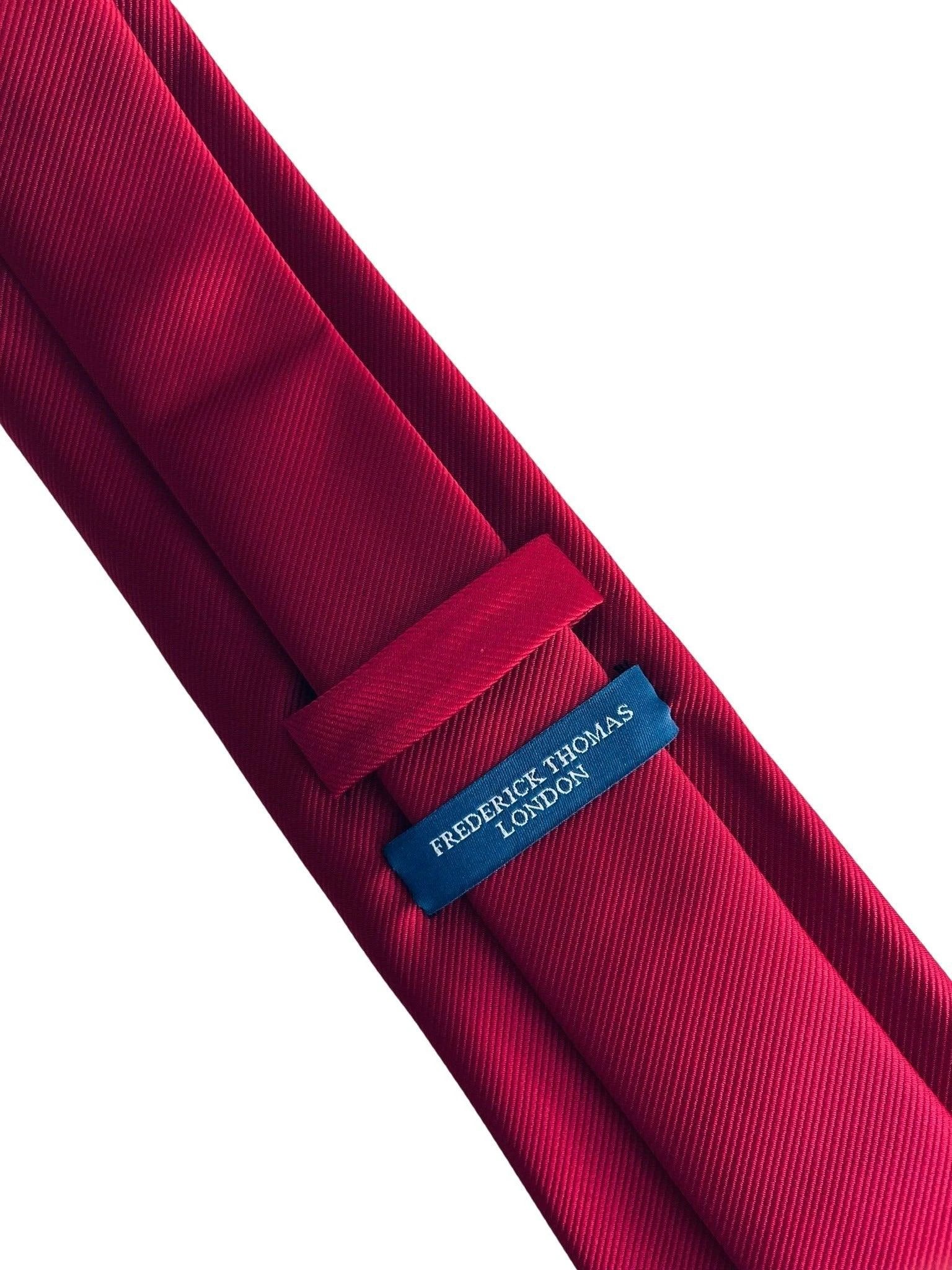 Dark Maroon Red Classic Silk Tie - Handmade Luxury for the Discerning Professional Man by Frederick Thomas Handmade Mens Ties