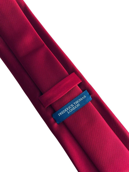 Dark Maroon Red Classic Silk Tie - Handmade Luxury for the Discerning Professional Man by Frederick Thomas Handmade Mens Ties