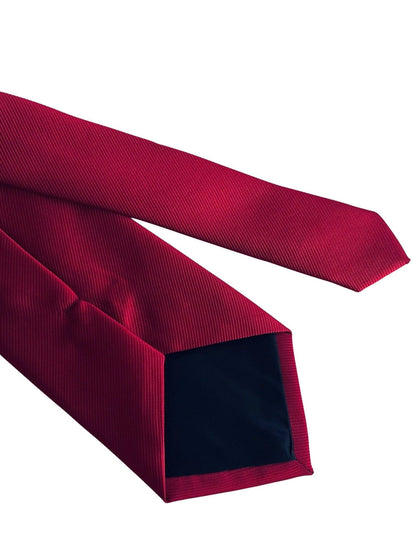 Dark Maroon Red Classic Silk Tie - Handmade Luxury for the Discerning Professional Man by Frederick Thomas Handmade Mens Ties
