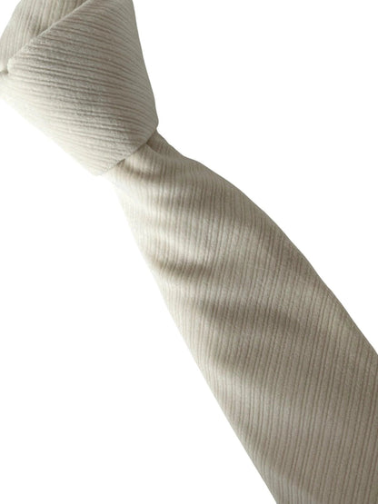 Ivory Cream Velvet Feel Tie for the Luxury Professional Man - Soft Velvet Finish Delivers Subtle Sophistication by Frederick Thomas Handmade Mens Ties