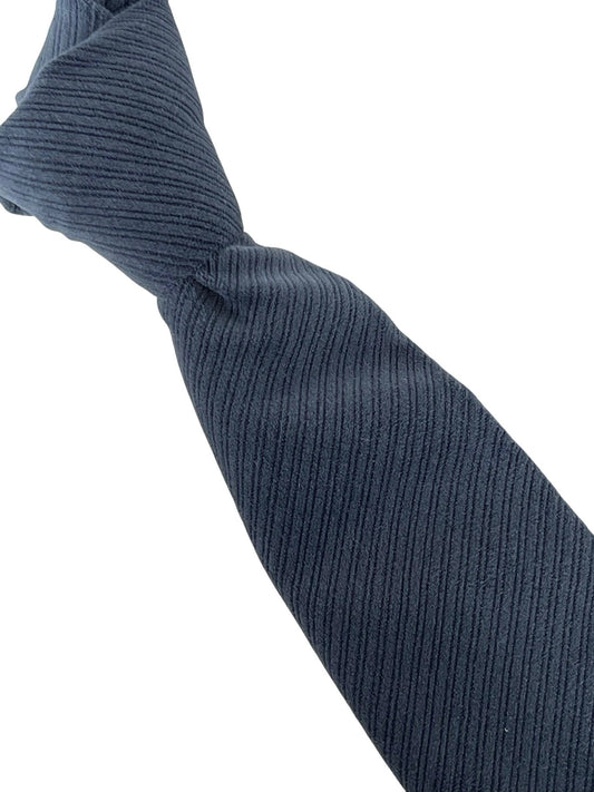 Midnight Grey Dark Indigo Ink Blue Velvet Feel Tie - Handmade Velvet Finish Delivers Subtle Luxury And Confidence by Frederick Thomas Handmade Mens Ties