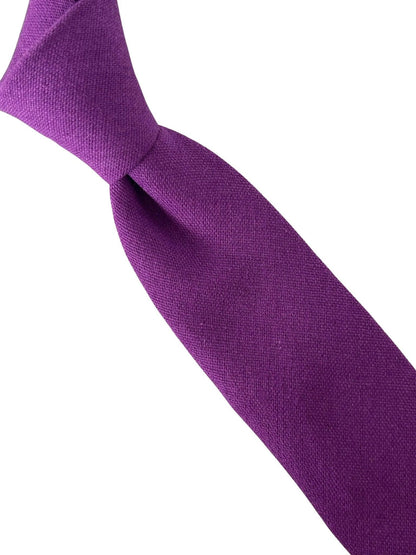Cadbury Plum Magenta Indigo Purple Cotton Tie - Handmade Luxury For Modern Professionals by Frederick Thomas Handmade Mens Ties