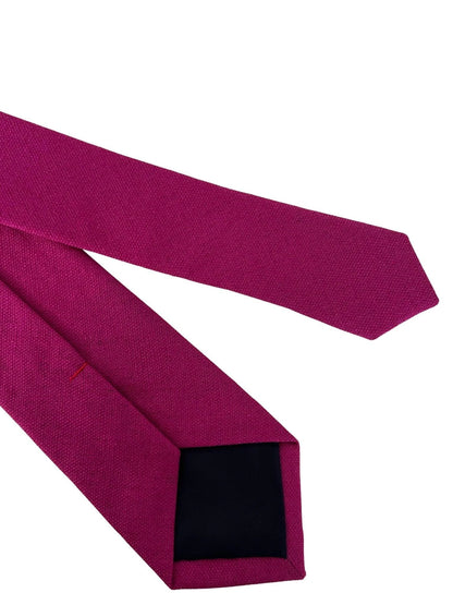 Frederick Thomas Handmade Cotton Tie - Bold Hot Fuchsia Magenta Hue For Modern Professional Style by Frederick Thomas Handmade Mens Ties