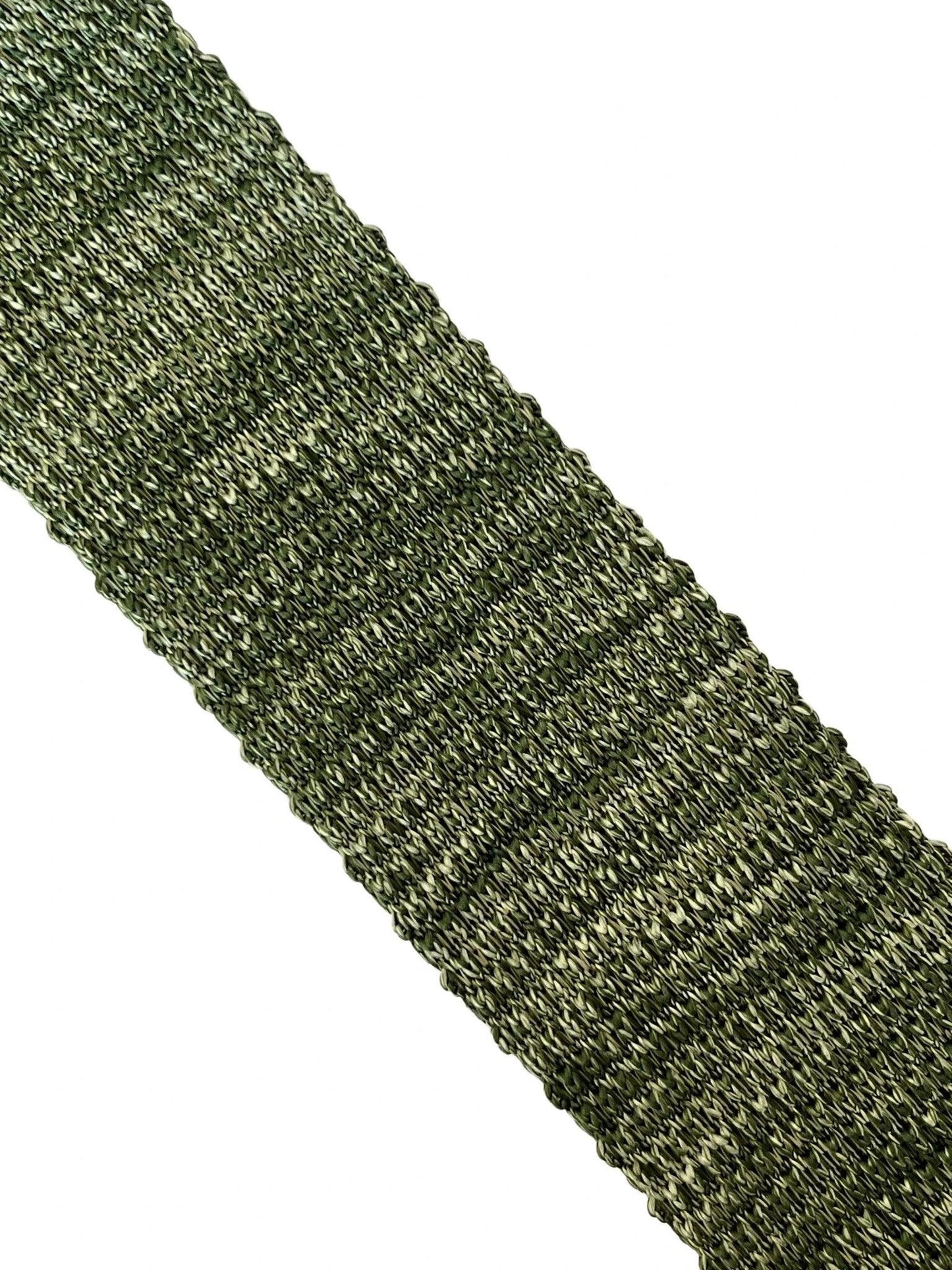 Frederick Thomas Knitted Tie - Refined Khaki Olive Army Green With White Speckles For Contemporary Luxe Look by Frederick Thomas Handmade Mens Ties