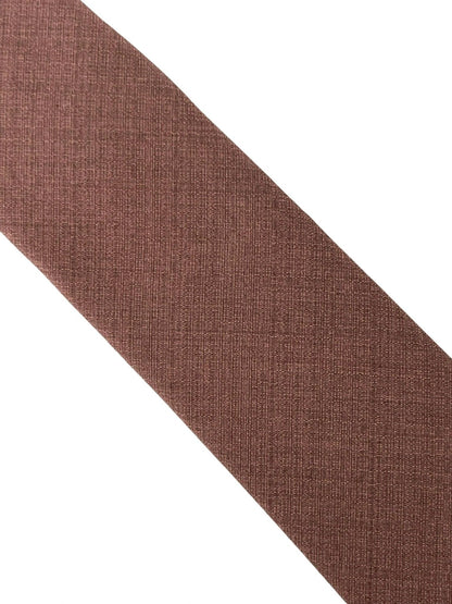 Matching Dusty Earthy Red Brick Bamboo Tie And Pocket Square - Handcrafted Luxury Set For Charcoal Navy And Grey Suits by Frederick Thomas Handmade Mens Ties