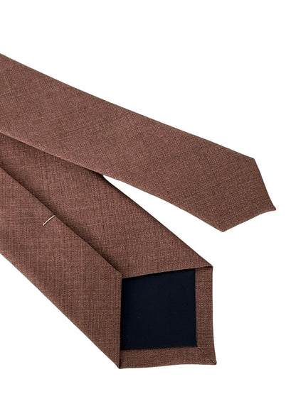 Dusky Dusty Earthy Red Brick Bamboo Tie - Handmade From Eco Friendly Bamboo Fabric For Luxury Longevity And Ethics by Frederick Thomas Handmade Mens Ties