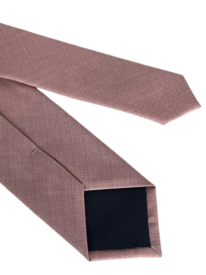 Frederick Thomas Dusky Pink Brick Bamboo Tie And Pocket Square - Coordinated Set For Polished Luxury by Frederick Thomas Handmade Mens Ties