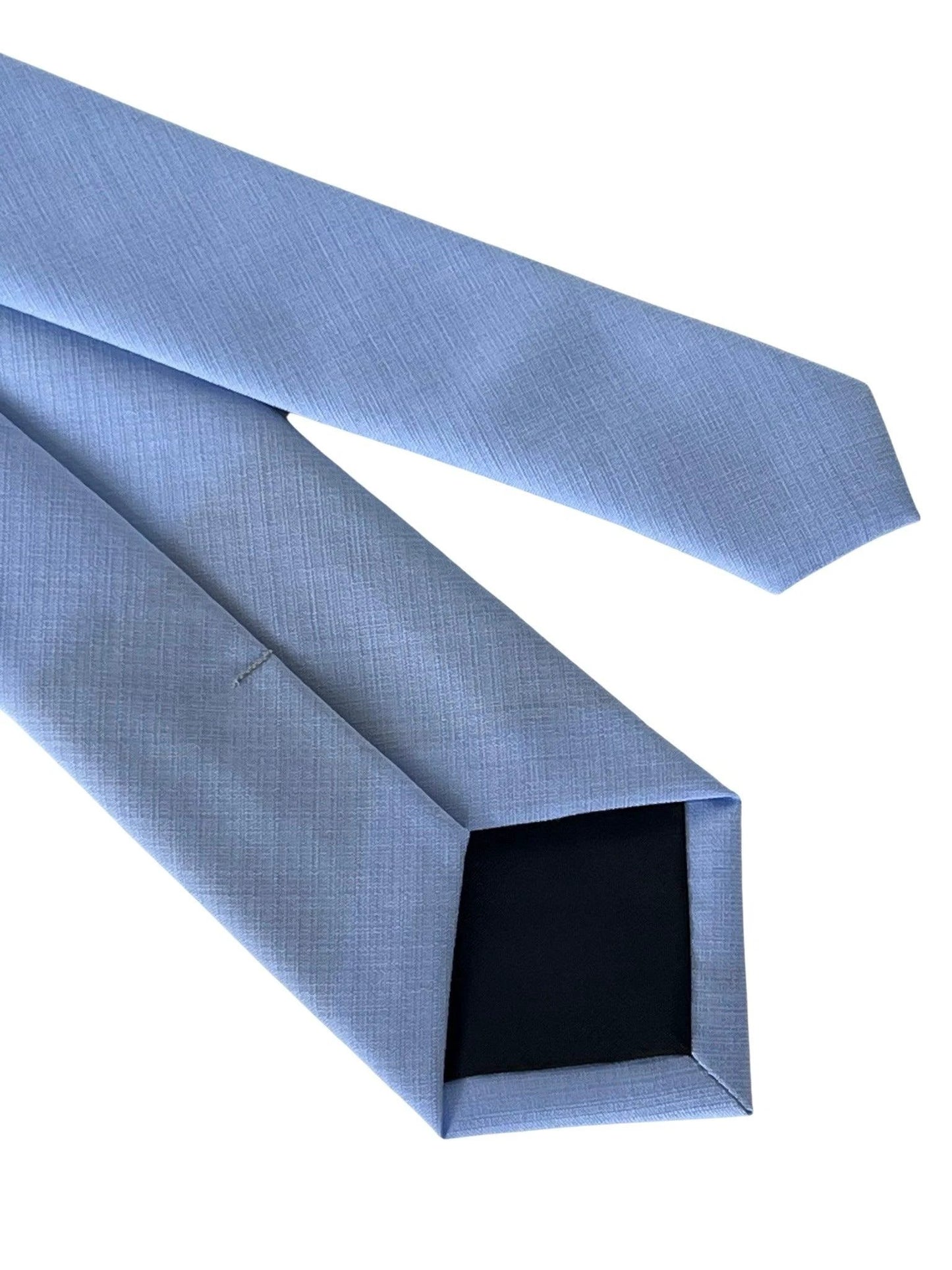 Frederick Thomas Matching Light Baby Dusky Pale Blue Bamboo Tie And Pocket Square - Sustainable Bamboo Tie Set by Frederick Thomas Handmade Mens Ties