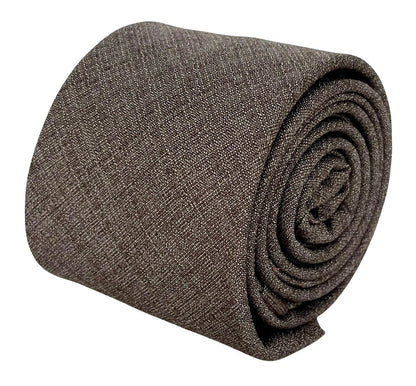 Matching Beige Taupe Brown Bamboo Tie And Pocket Square Set - Premium Bamboo Fabric With Subtle Sheen And Soft Touch by Frederick Thomas Handmade Mens Ties