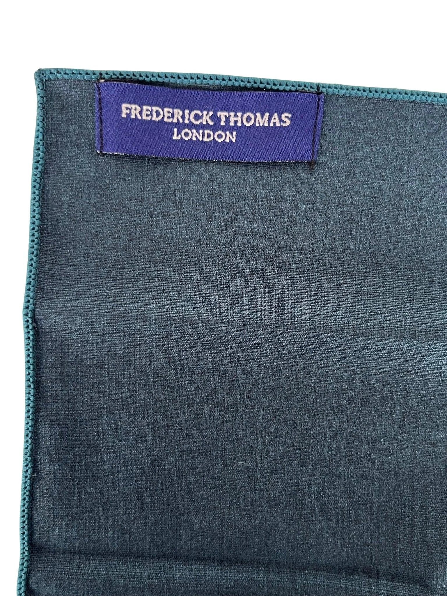 Dark Navy Blue Bamboo Pocket Square - Handmade Luxurious Finish for Tailored Looks by Frederick Thomas Handmade Mens Ties