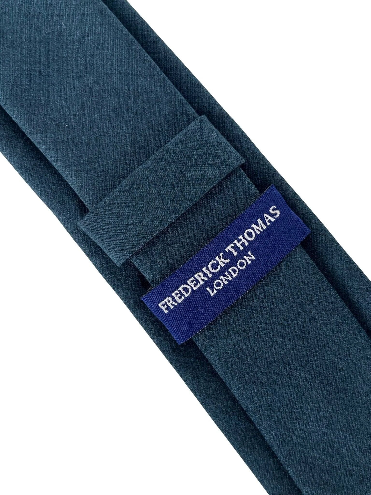 dark navy blue bamboo tie by Frederick Thomas Handmade Mens Ties