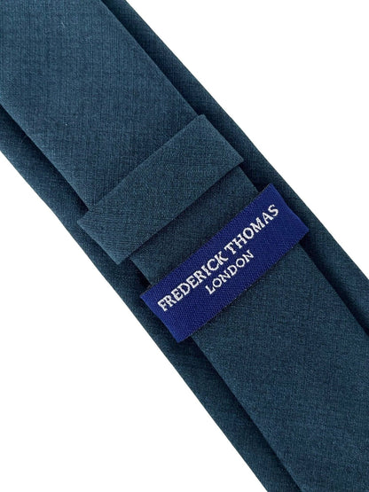 dark navy blue bamboo tie by Frederick Thomas Handmade Mens Ties