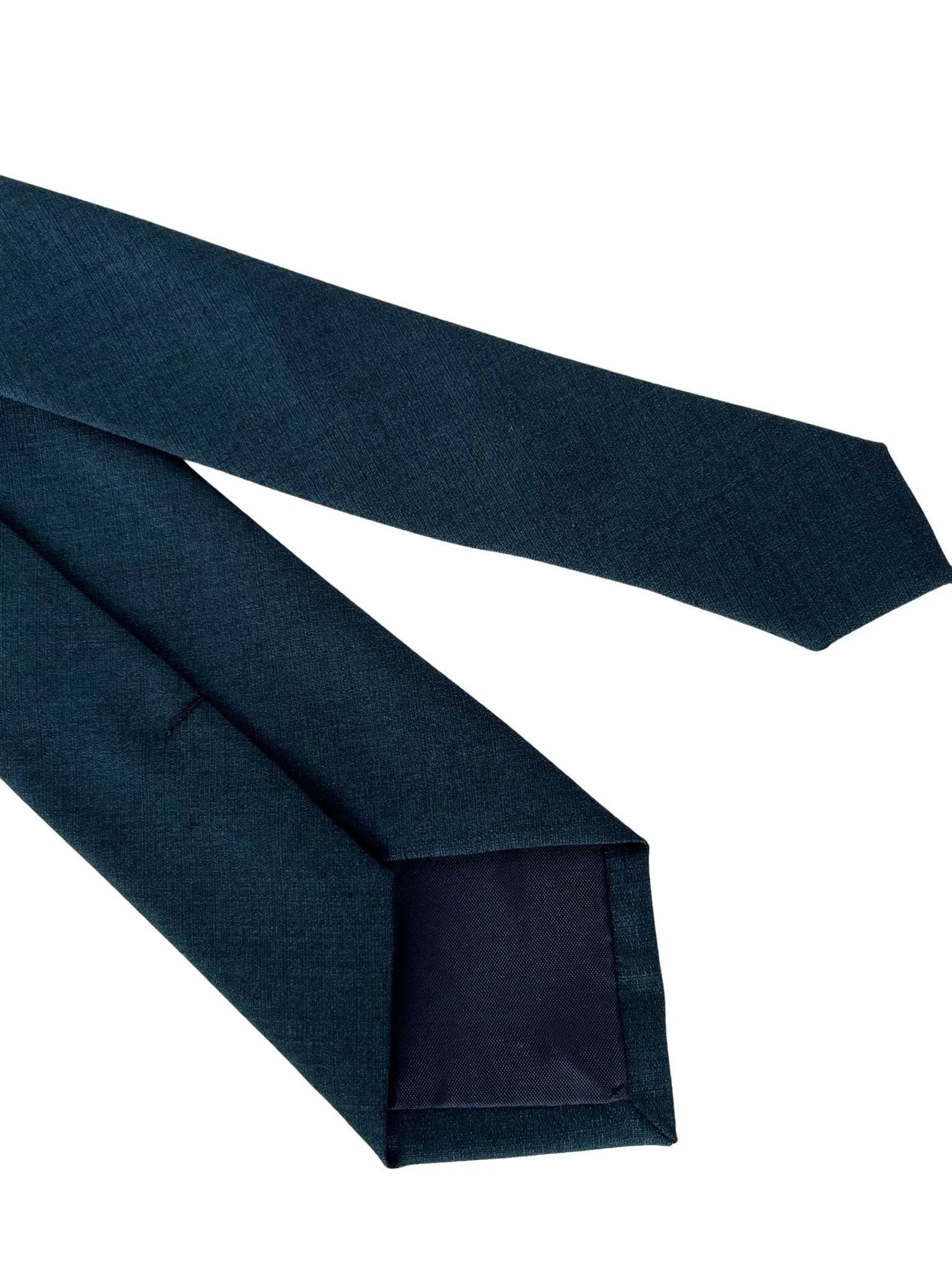 dark navy blue bamboo tie by Frederick Thomas Handmade Mens Ties