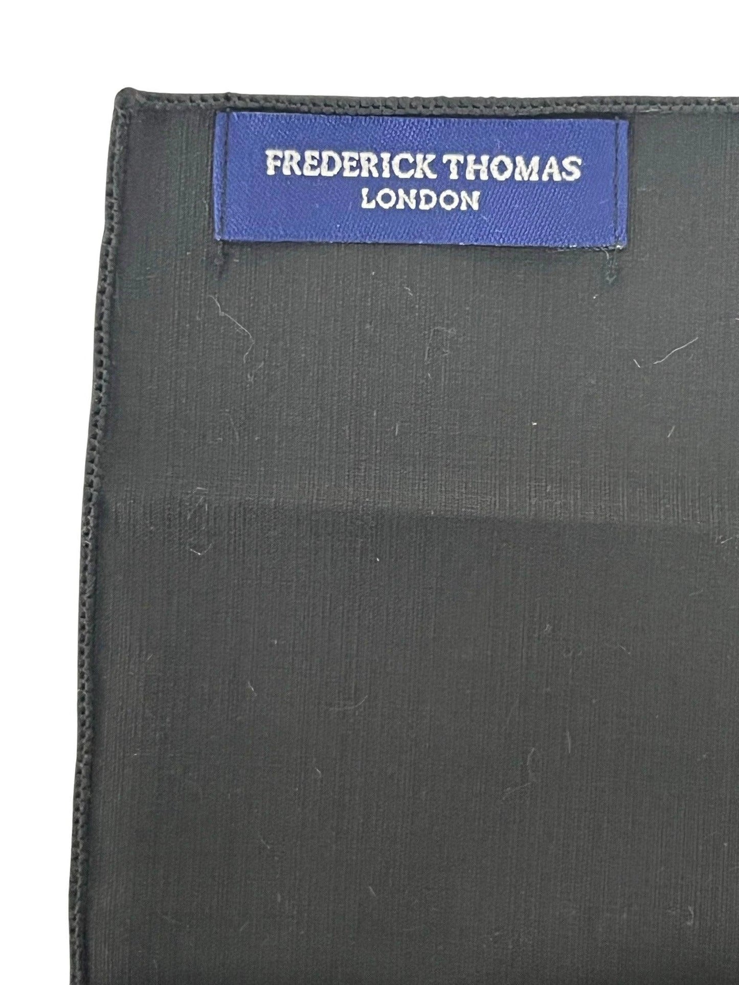 Plain Black Bamboo Pocket Square - Handmade With Bamboo Fabric For Breathable Sophistication by Frederick Thomas Handmade Mens Ties