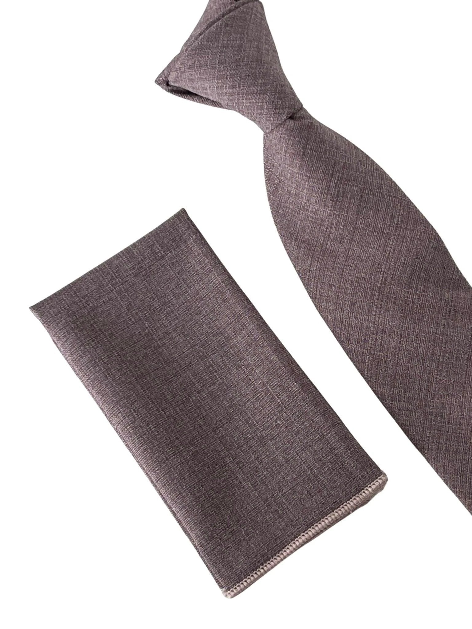 mauve brown bamboo tie by Frederick Thomas Handmade Mens Ties