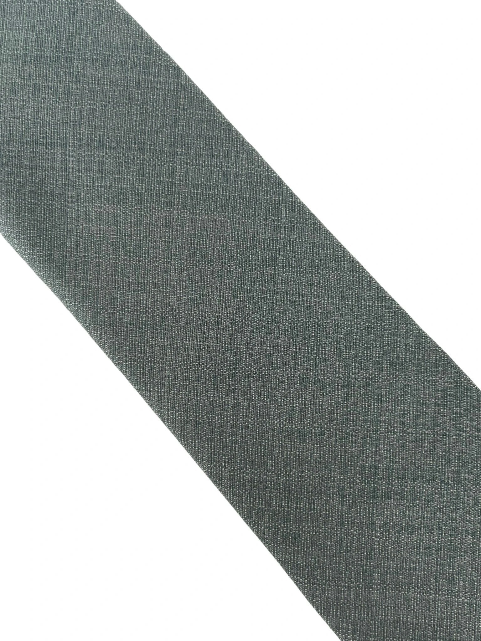 Matching plain sage mint olive green bamboo tie and pocket square set by Frederick Thomas Handmade Mens Ties