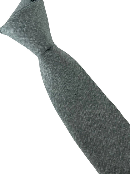 Matching plain sage mint olive green bamboo tie and pocket square set by Frederick Thomas Handmade Mens Ties
