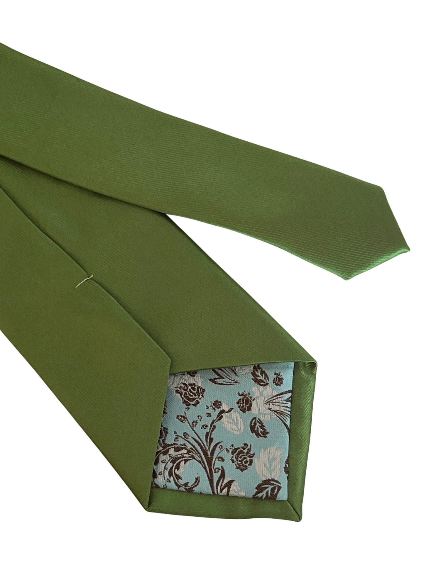 Bright, grass, leaf, lime green plain classic tie by Frederick Thomas Handmade Mens Ties