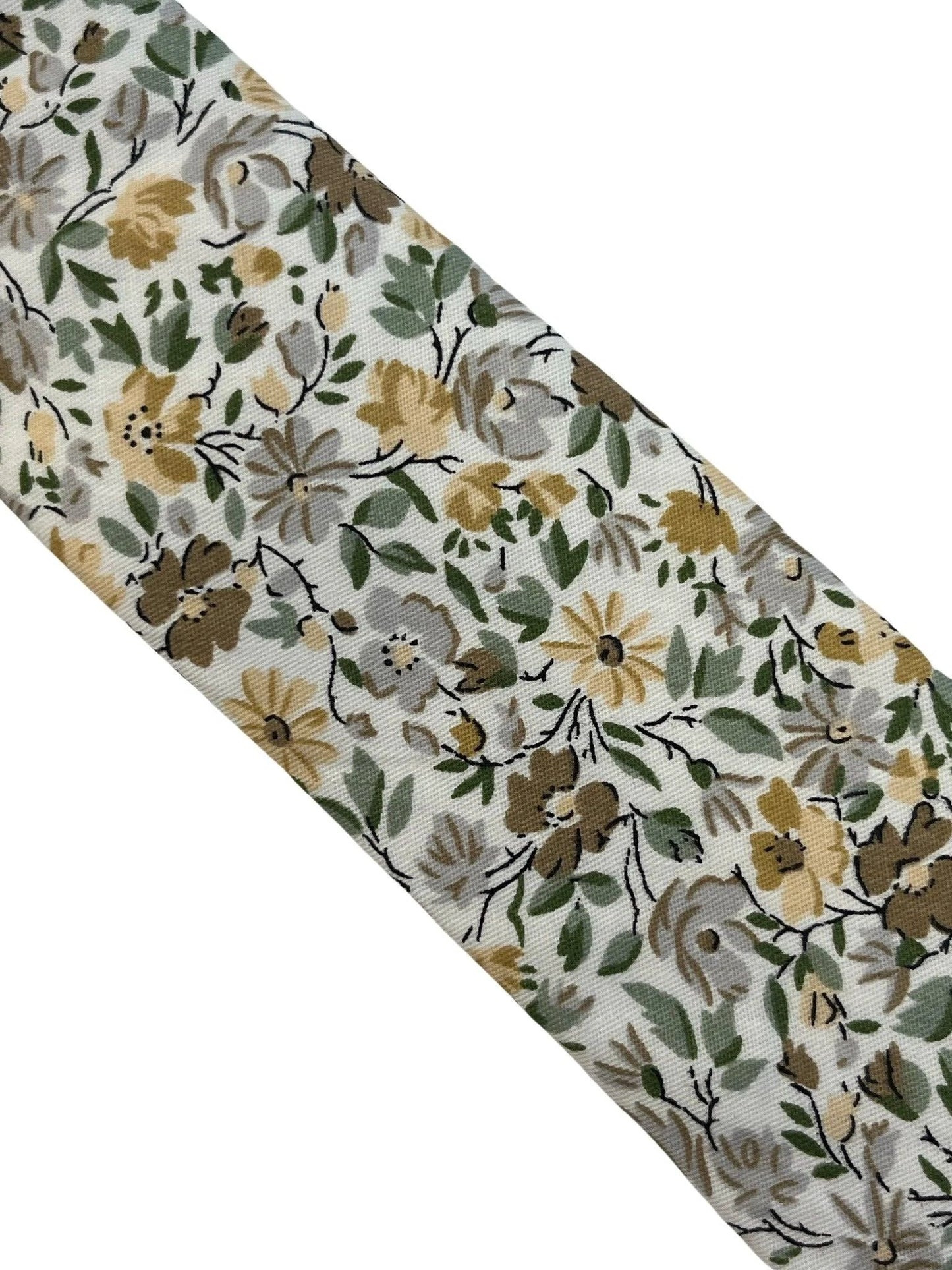 Ivory cotton English wildflower garden design cotton tie by Frederick Thomas Handmade Mens Ties