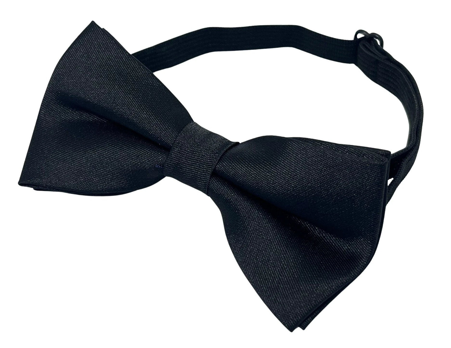 Plain black silk child's bow tie by Frederick Thomas Handmade Mens Ties