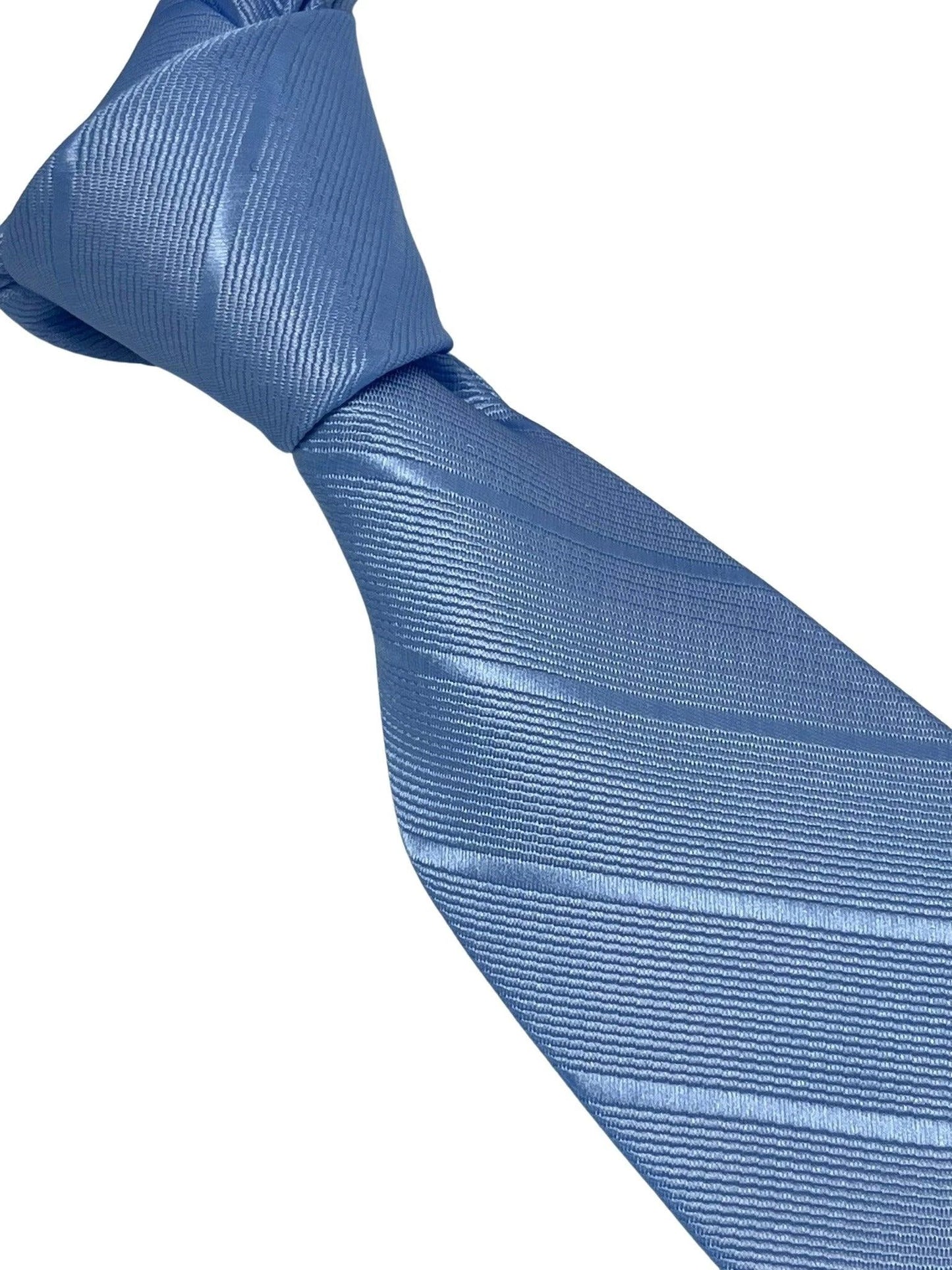 light pale blue tie with subtle stripe by Frederick Thomas Handmade Mens Ties