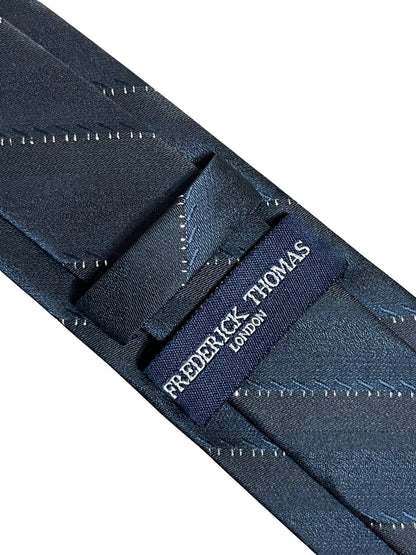 Black Tie With Fine Glitter Stripe - Handcrafted For The Luxury Professional Man by Frederick Thomas Handmade Mens Ties