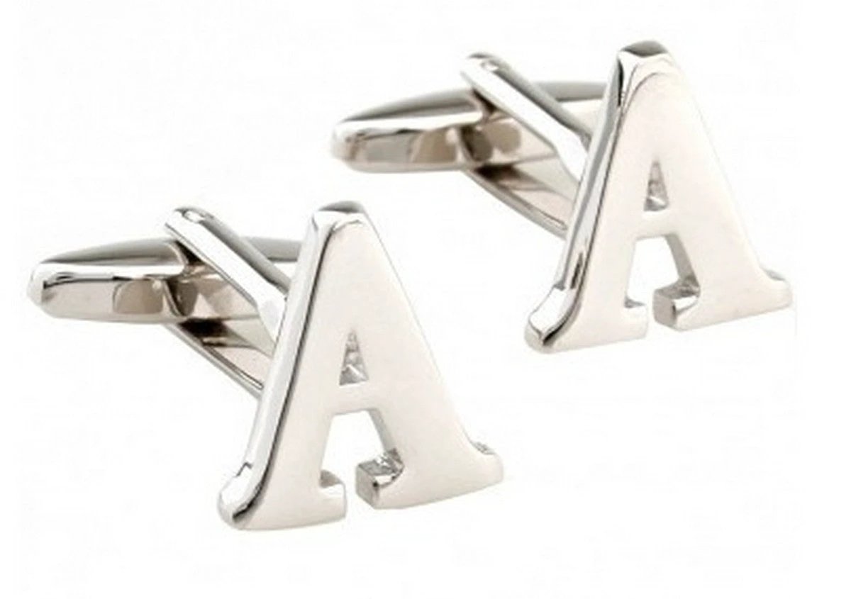 letter A design cufflinks by Frederick Thomas Handmade Mens Ties