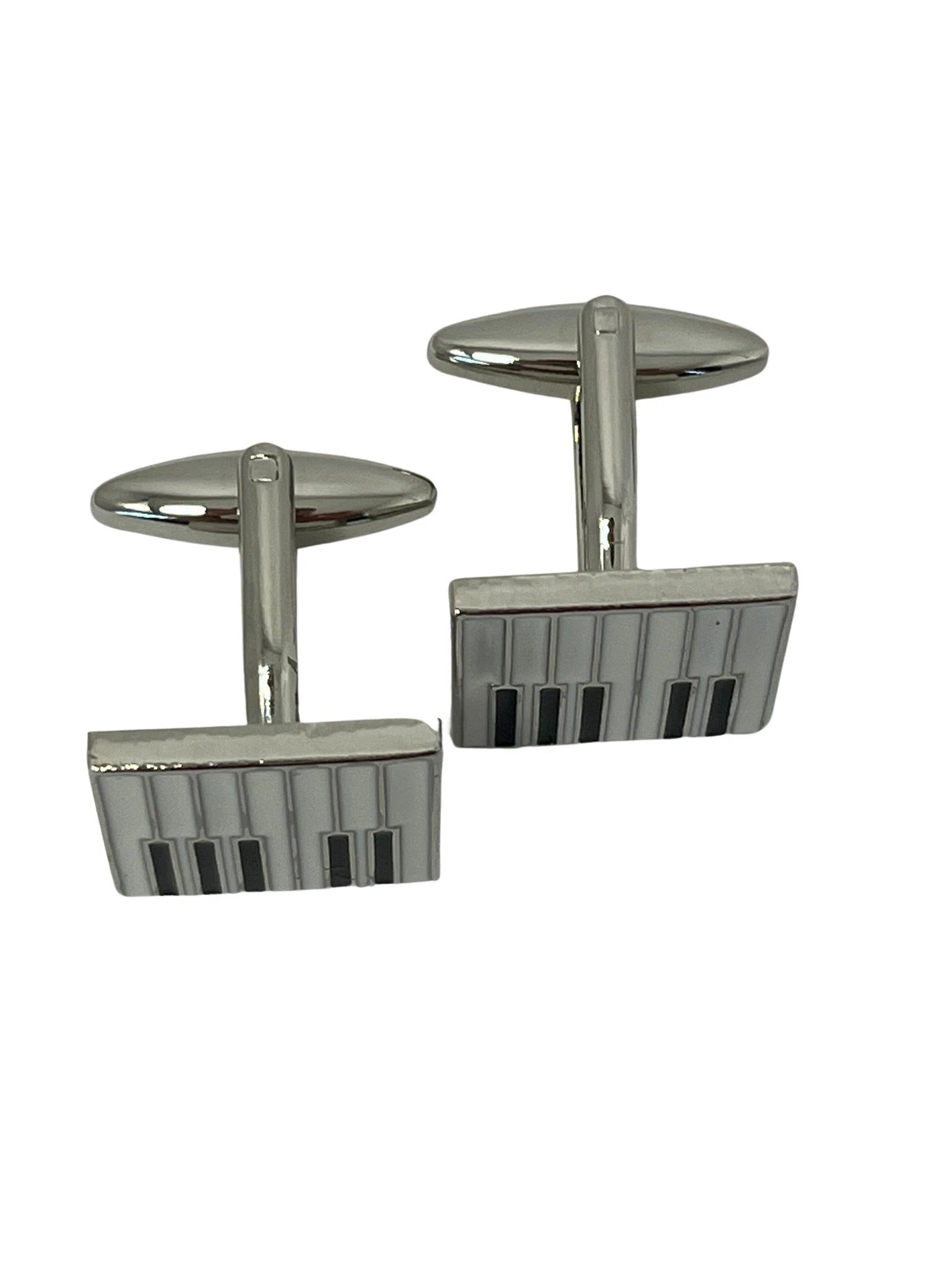 piano keys silver style cufflinks by Frederick Thomas Handmade Mens Ties