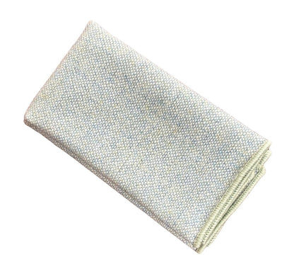 Frederick Thomas Mint Pistachio Wool Pocket Square With Blue Flecks - Handmade Premium Accessory For Modern Gentlemen by Frederick Thomas Handmade Mens Ties